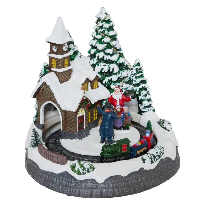 Village Lumineux Église Et Tunnel 12 Led - Feeric Lights & Christmas