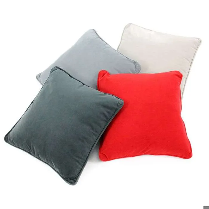 Coussin en velours extra-doux écru 40x40