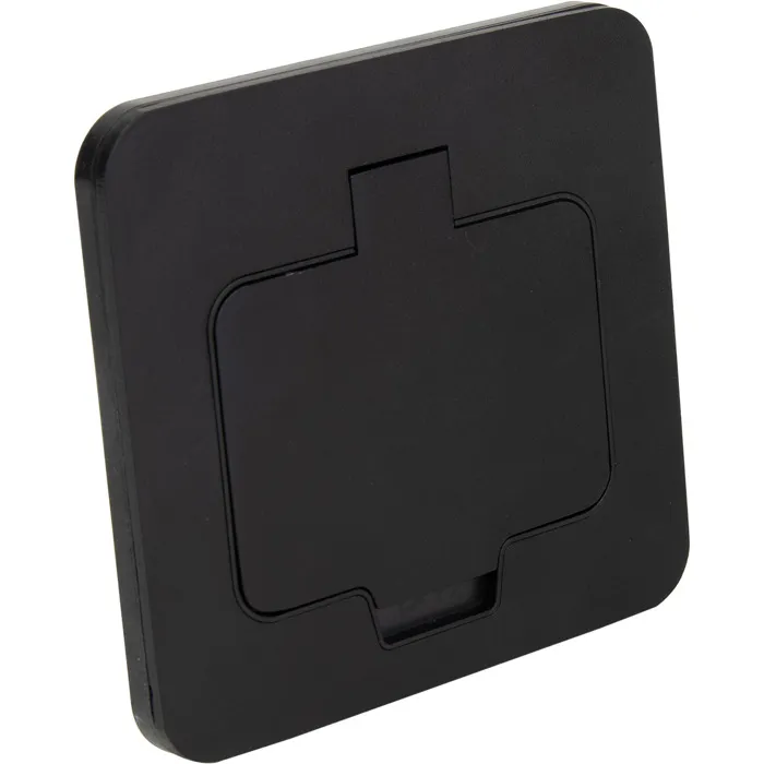 Prise De Sol Encastrable 2p+t Rectangulaire Ip55 - Noir + Boite - Protec