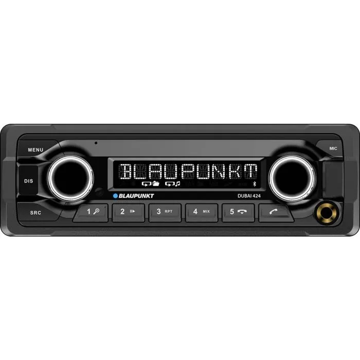 Blaupunkt DUBAI 424 Autoradio 1 DIN boîtier ultra-court, Bluetooth mains libres, tuner DAB+/FM/AM
