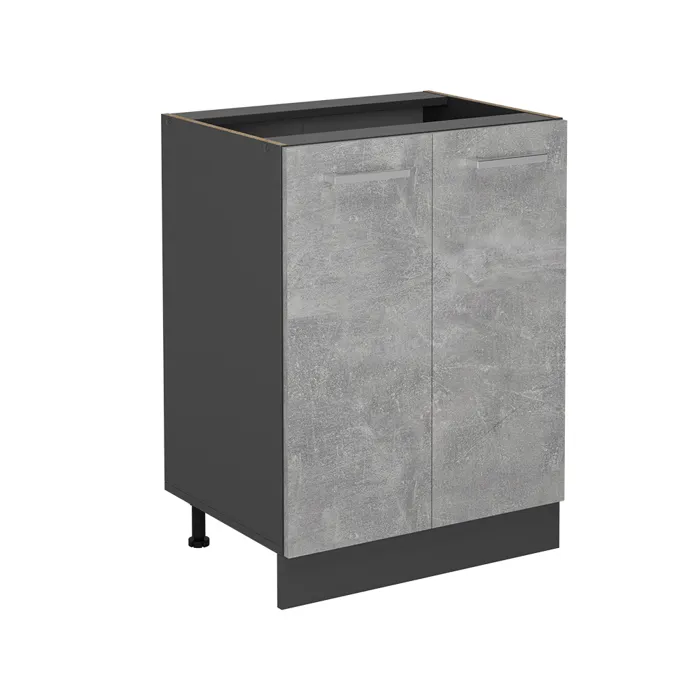 Vicco Meuble bas de cuisine Béton 60cm sans PT
