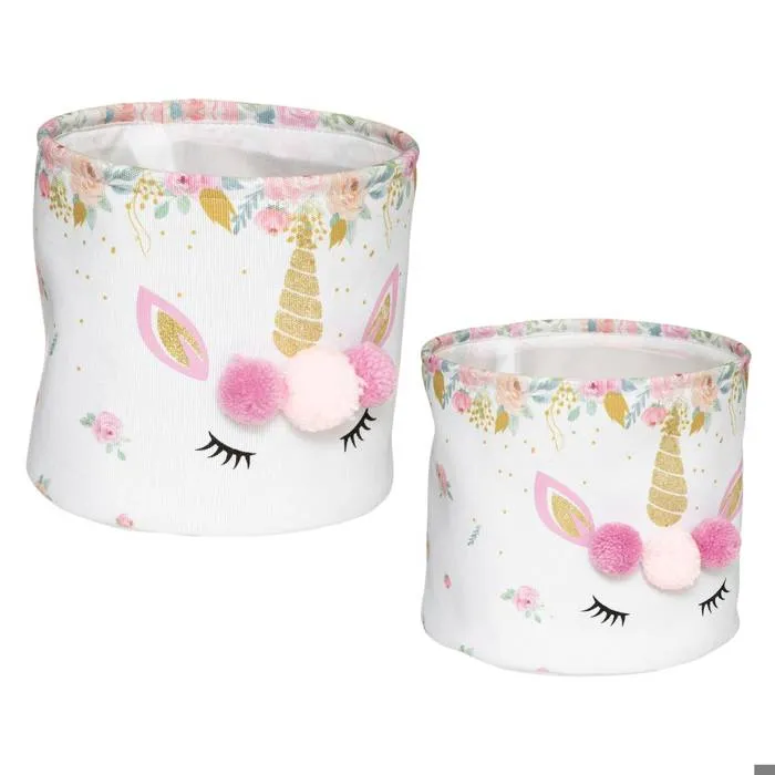 Set de 2 paniers enfant Licorne - blanc - Atmosphera