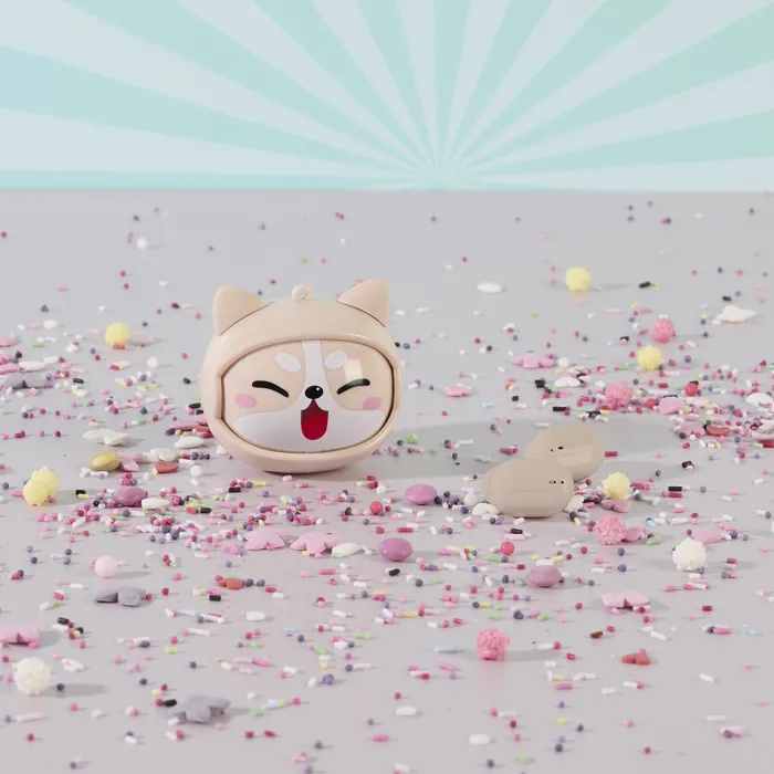 Ecouteur Sans Fil - The Concept Factory - Kawaii - Bluetooth - Beige Et Blanc