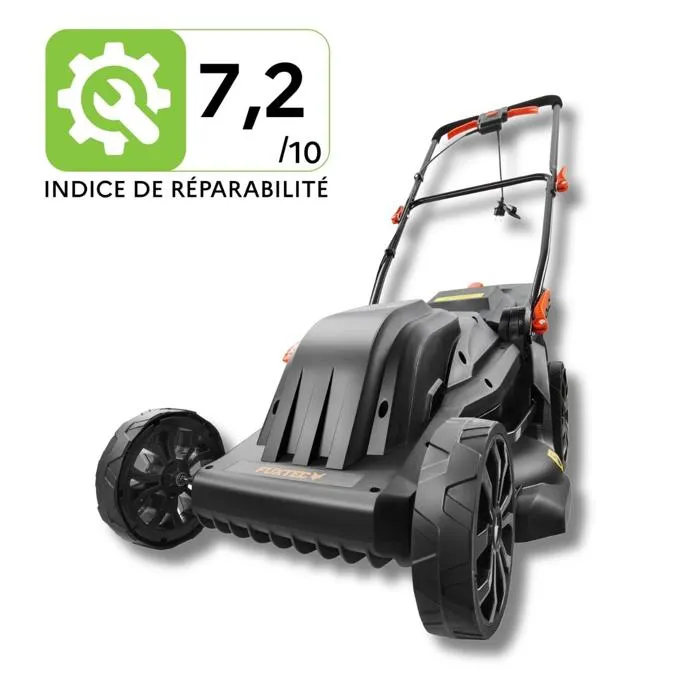 Tondeuse À Gazon Électrique 43 Cm Fuxtec Fx-rme43 - 45l - 1200w - Hauteur 25-75 Mm - Poussée - 220v