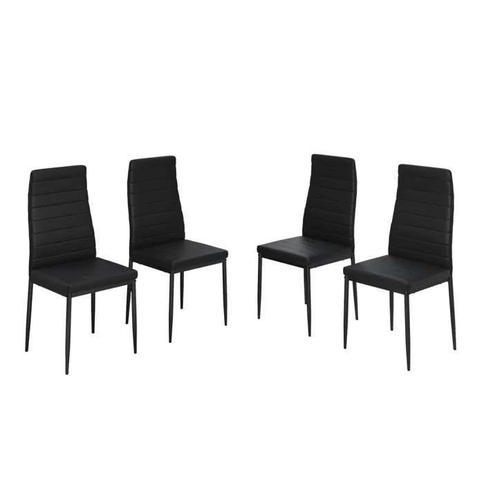 Vicco Chaise de salle à manger Noir 42.5x48cm Lot de 4