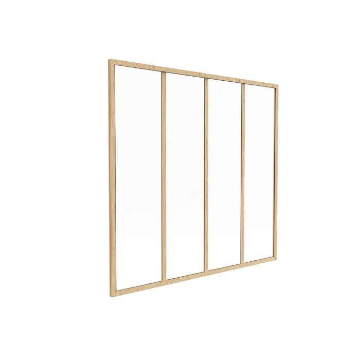 Verrière atelier en aluminium thermolaqué naturel clair 120 x 105 cm- BAYVIEW
