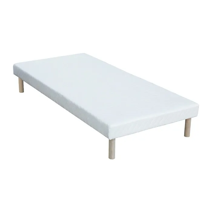 Sommier déco tapissier 90 x 190 cm 9 lattes - Blanc - ASTHENIS II de YSMÉE