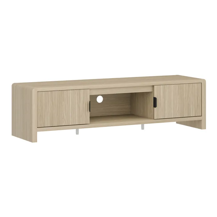 Meuble TV Lukkodso 150 x 40 x 40 cm effet chêne en.casa