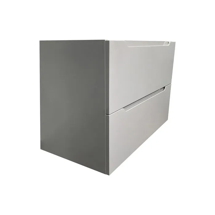Meuble Sous Vasque Suspendu - Gris - 80 Cm - Stefanie