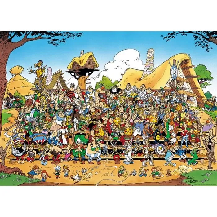 Puzzle Le Village D'asterix - Obelix Et Chien Idefix - Les Romains - 1000 Pieces - Collection Dessin Anime - 12000473