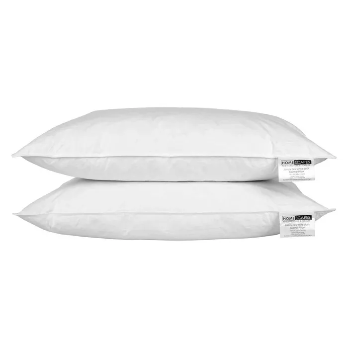 Lot De 2 Oreillers 50x75cm - Plumes De Canard - Homescapes