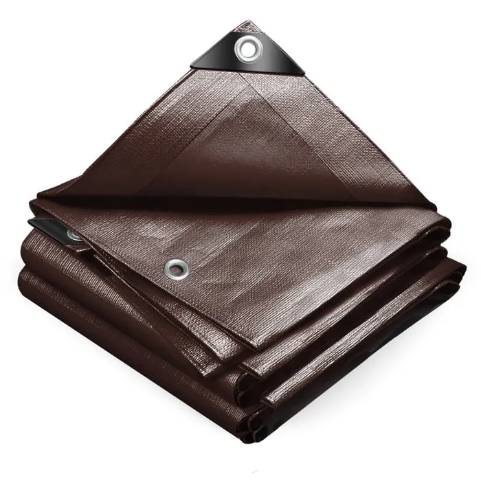 Bâche de Protection en Polyéthylène resistant et impermeable 240g/m² marron 2x3m VOUNOT