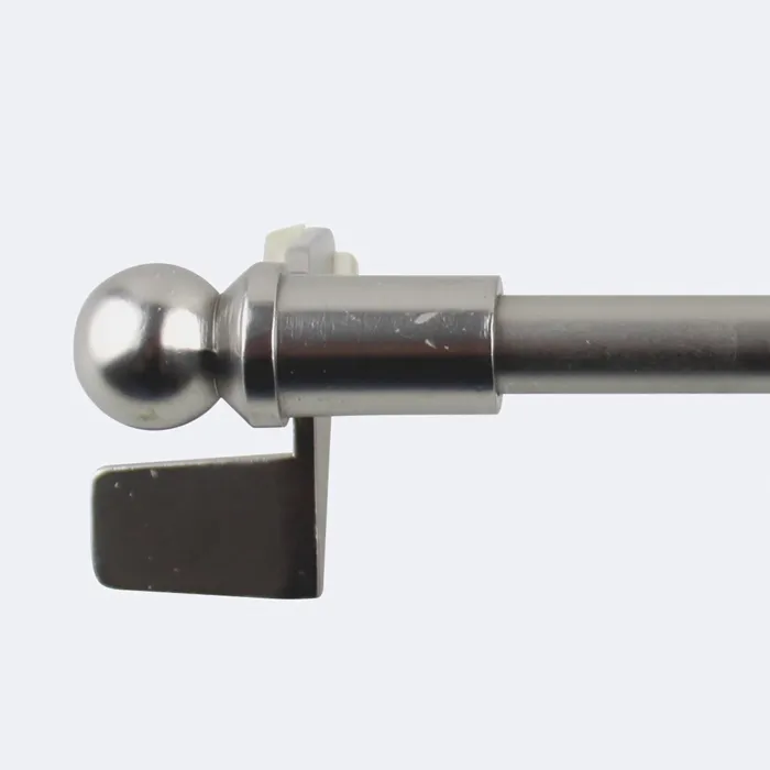 Kit tringle à rideaux Sans-Perçage Extensible 60-80cm Nickel Mat - Boulet