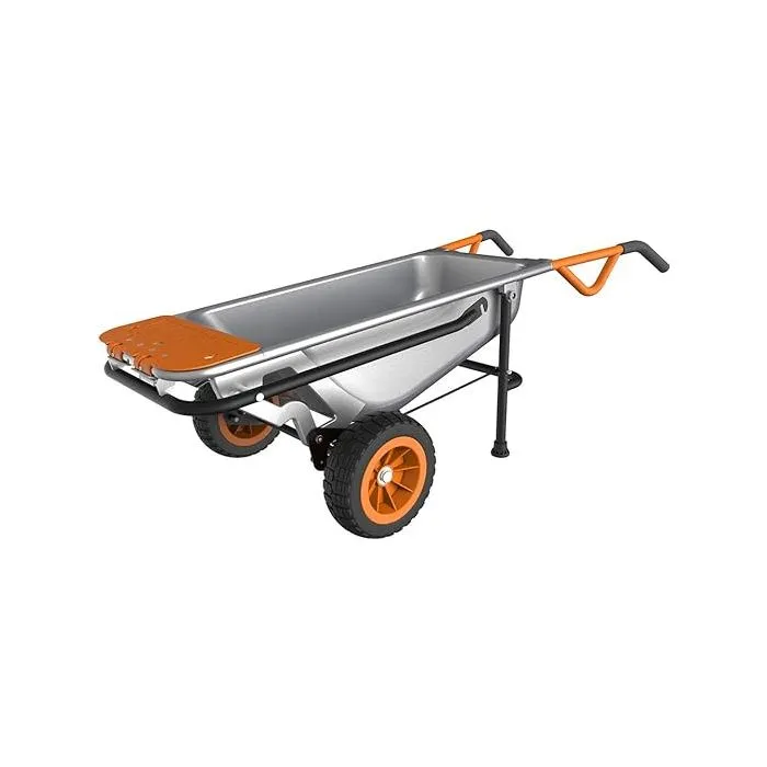 Brouette 8 en 1 WORX - WG050 (chariot à roulettes, porte-sac, pneus anti-crevaisons, diable, porte plante, etc)