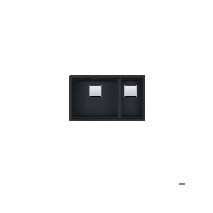 Evier Franke Kubus 2.0 Fragranite KNG120 - Noir Mat - Vidage: Automatique