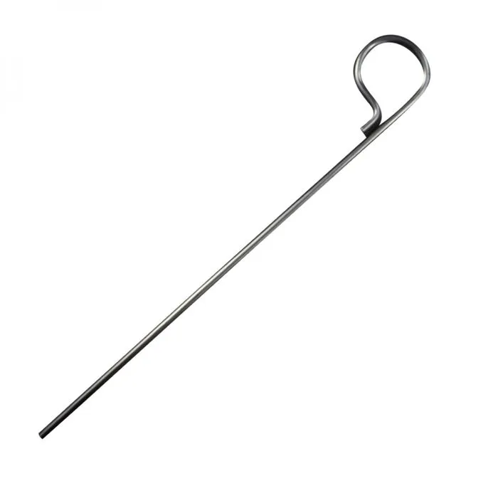 Lot de 10 pitons fixes gazon en inox 29 cm - Linxor