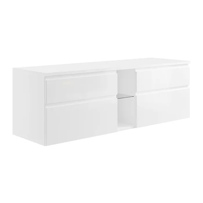 Meuble sous vasque suspendu - Blanc - 150 cm - MAGDALENA II