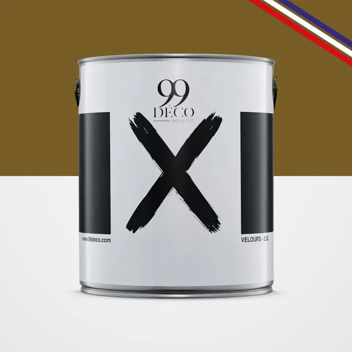Peinture Mur Velours - Vert Kaki - Interieur - 2,5l