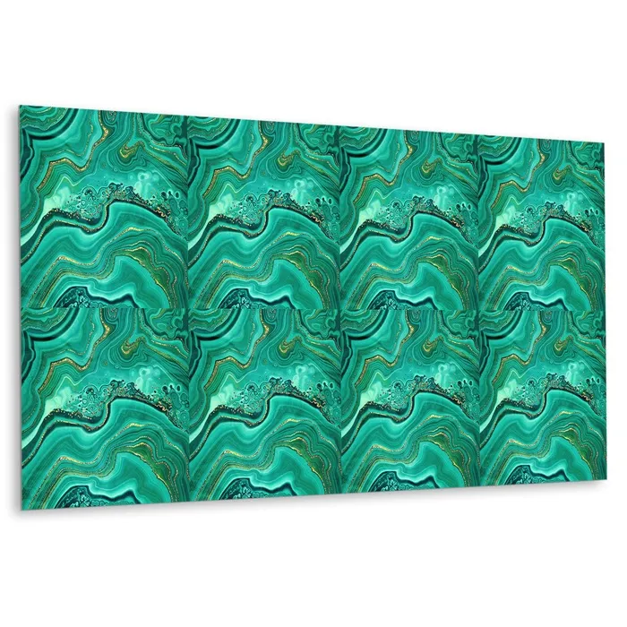 Panneau autocollant Tulup 100x50 cm Texture de la malachite 1 pcs