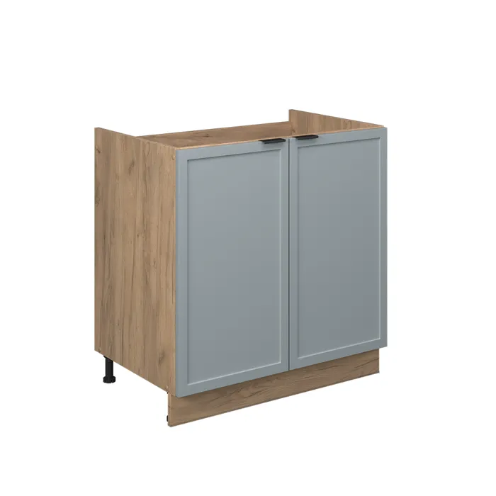 Vicco Meuble bas sous-évier Bleu clair-gris 80cm sans PT