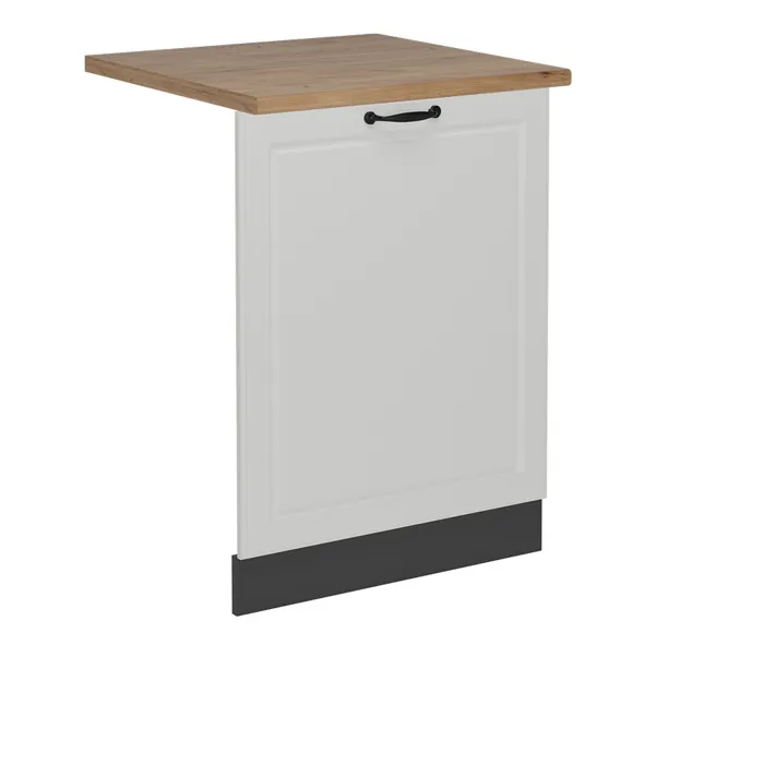 Vicco Façade de lave-vaisselle Blanc campagne 60cm, PT Chêne