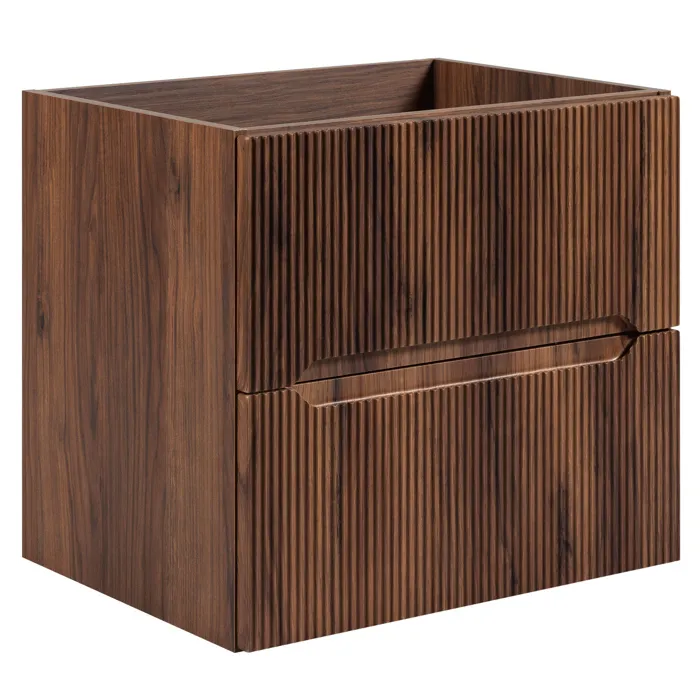 Meuble sous vasque suspendu NOVO effet noyer Warmia 60 cm