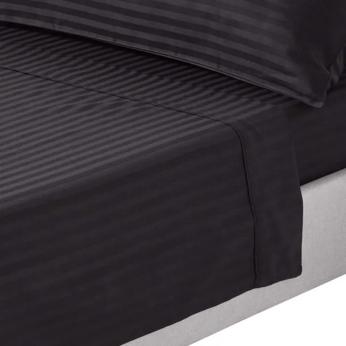 Drap Plat 270x300cm Noir Coton Égyptien 330tc Homescapes