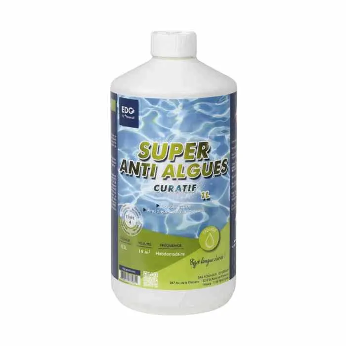 Anti Algues Piscine Edg By Aqualux 105728 1 Litre Vert Plastique