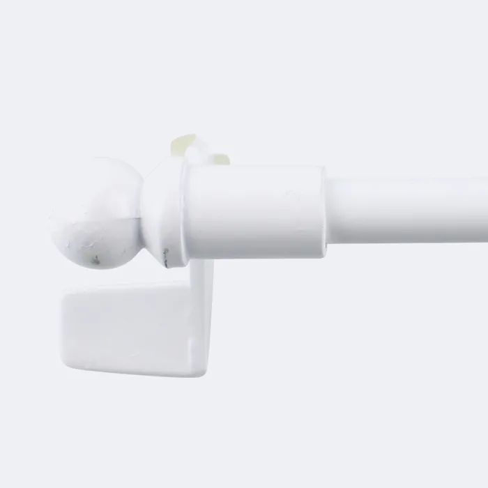 Kit tringle à rideaux Sans-Perçage Extensible. 60-80cm Blanc - Boulet