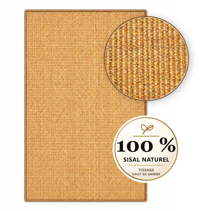 Tapis En Sisal Sur Mesure Goa Nature 200 X 250 Cm