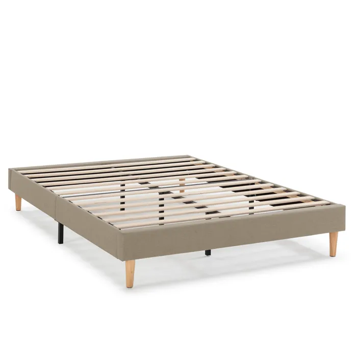 Sommier Tapissier Aura 90x190 Cm Beige, Hauteur 30 Cm