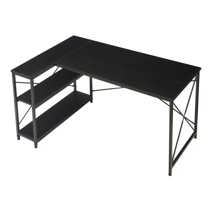 Bureau Raundsvalt 137 x 88 x 75 cm noir en.casa