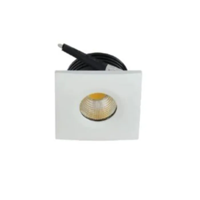 Mini Spot Led Encastrable Carré Eva-2 3w 3000k