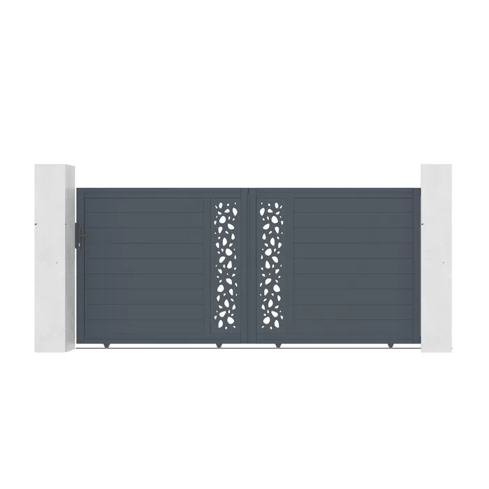 Portail coulissant 3,5m SUNNY H.160cm aluminium gris