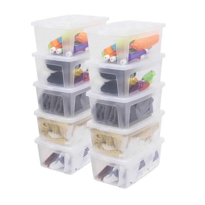 Iris Ohyama, Boite de Rangement Multi-Usages, 11L, Lot de 10, Transparent, MCB-11