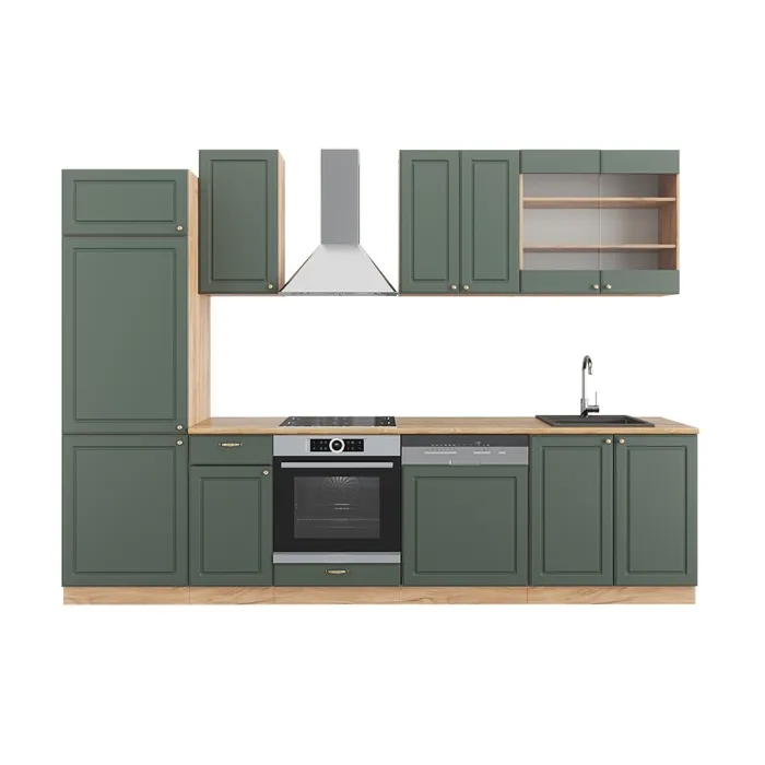 Vicco Cuisine Chêne vert et or/chêne doré 300cm, PT Chêne
