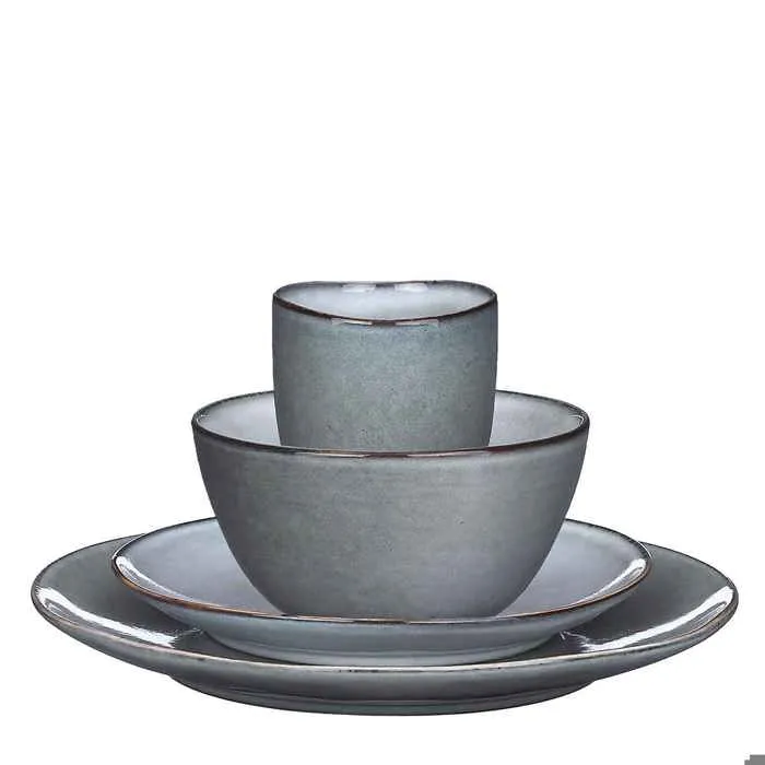 Mica Decorations Service De Table Gris H32xl27xl31cm