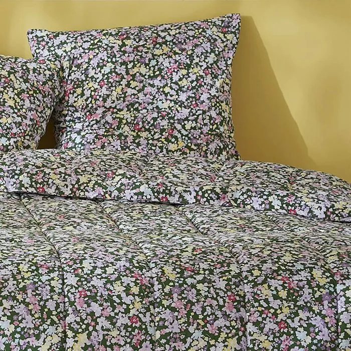 Isia - Couette Imprimée Floral 140x200 Cm + 1 Taie D'oreiller 60x60 Cm