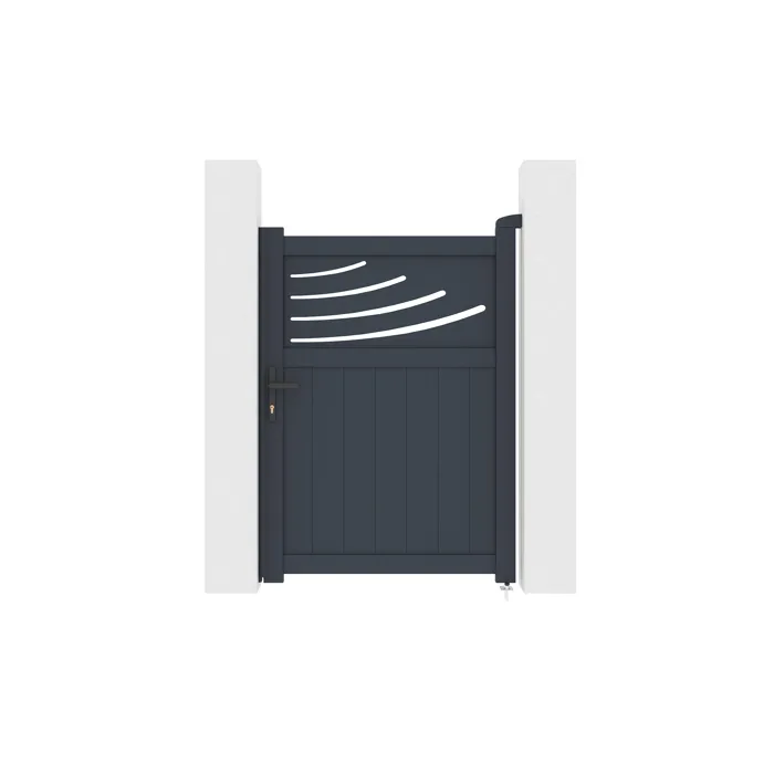 Portillon 1m HALTI H.140cm aluminium gris