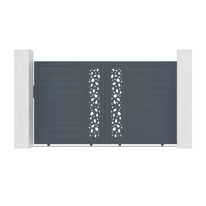 Portail coulissant 3m SUNNY H.180cm aluminium gris