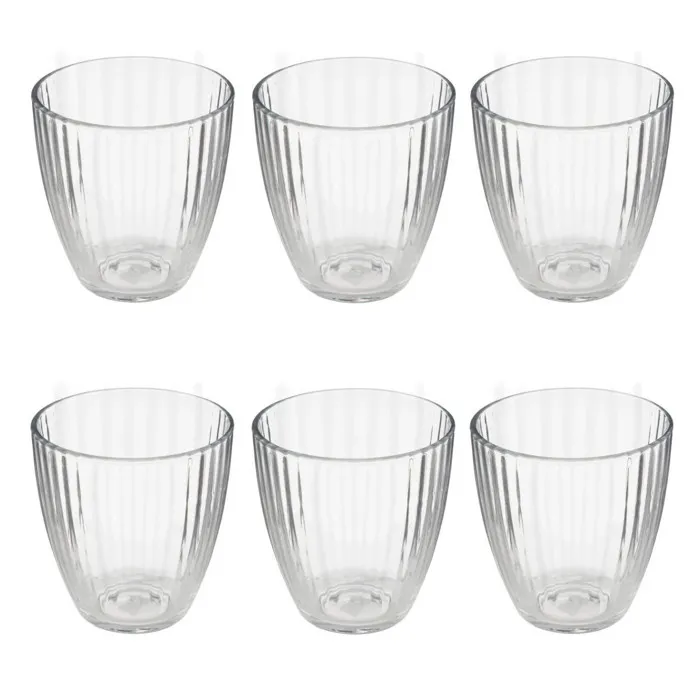 Lot De 6 Gobelets Bas "mathe'eau" 28cl - Sg Secret De Gourmet