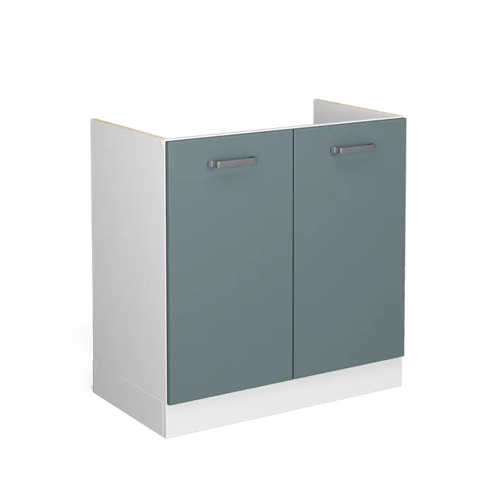 Vicco Meuble bas sous-évier Bleu-gris 80cm sans PT