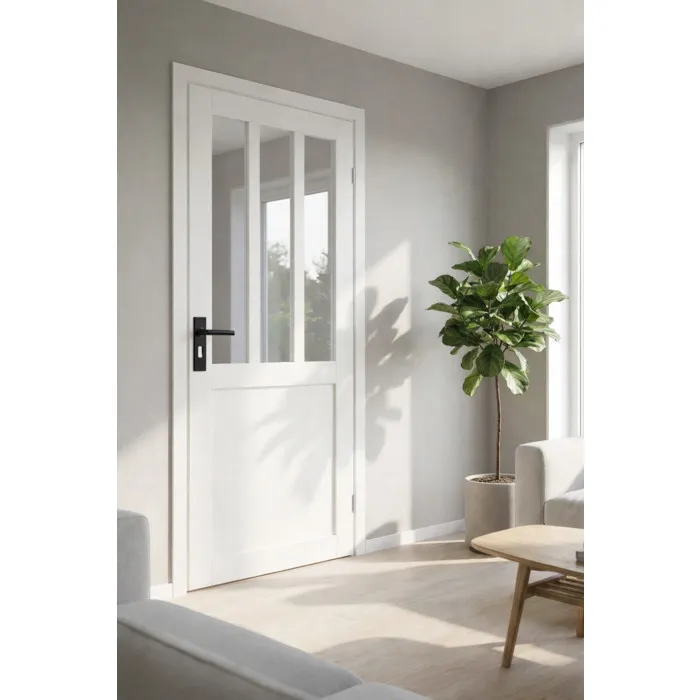 Bloc Porte Atelier Blanc H204 X L83 Cm Côte Tableau P.gauche,poignee Gd Menuiseries