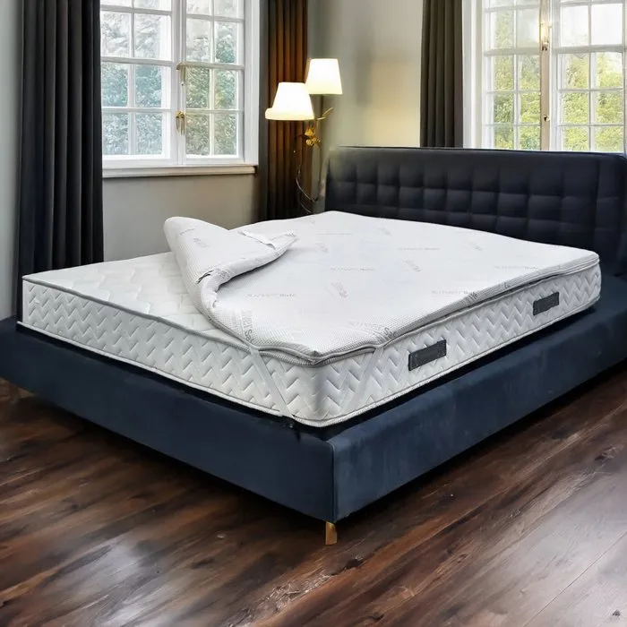 Sur-matelas Simple,en Tissu,blanc,190x90h5 Cm