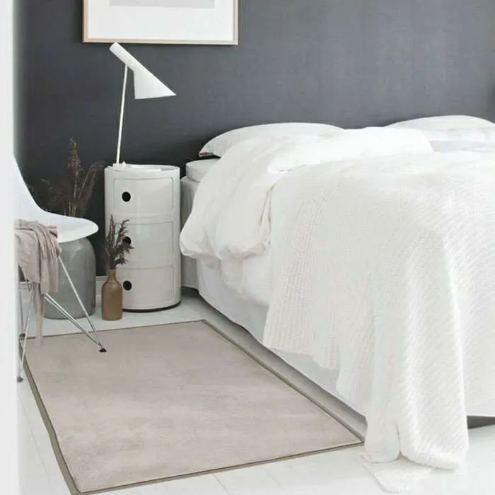 Tapis aspect velours extra-doux écru 60x120