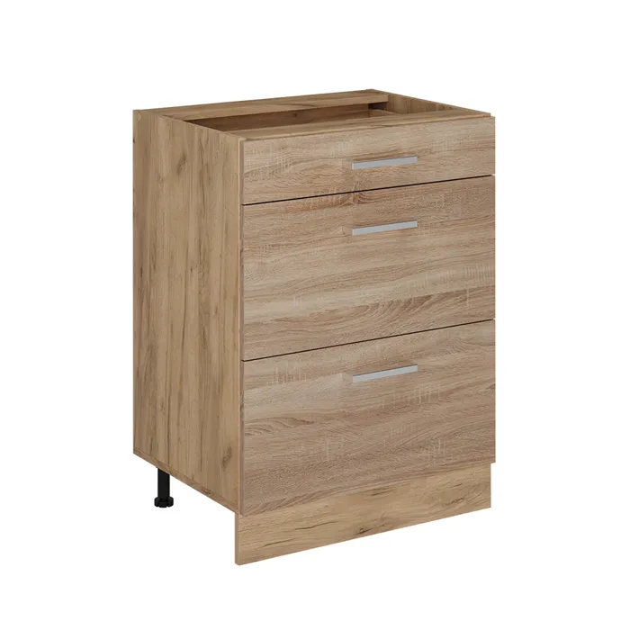 Vicco Meuble cuisine Sonoma 60cm avec tiroirs, sans PT