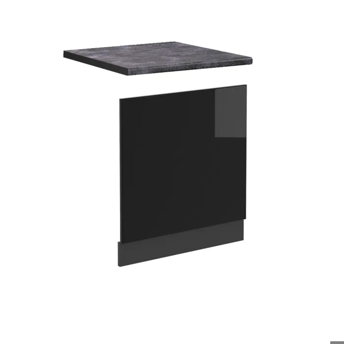 Vicco Façade Noir Haute brillance/Anthracite 60cm plan de travail Anthracite