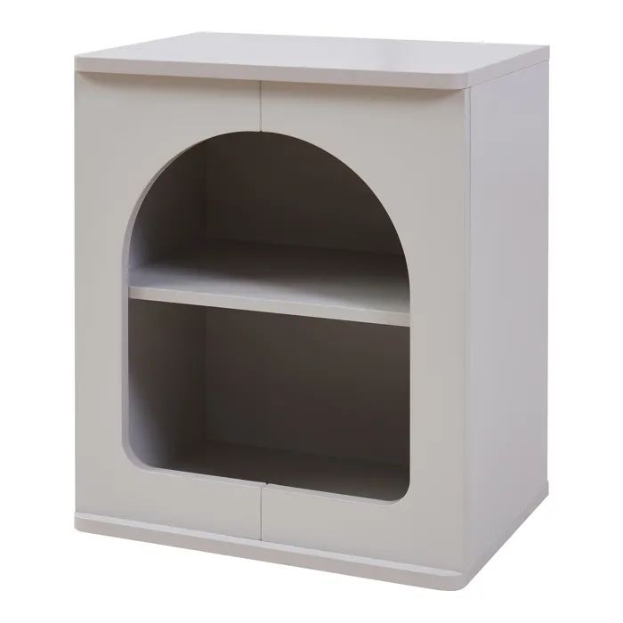 Table de chevet Trorhun 48 x 40 x 30 cm gris en.casa