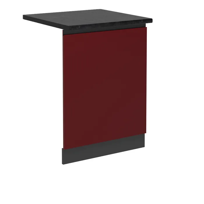 Vicco Façade de lave-vaisselle Rouge 60cm, PT Anthracite
