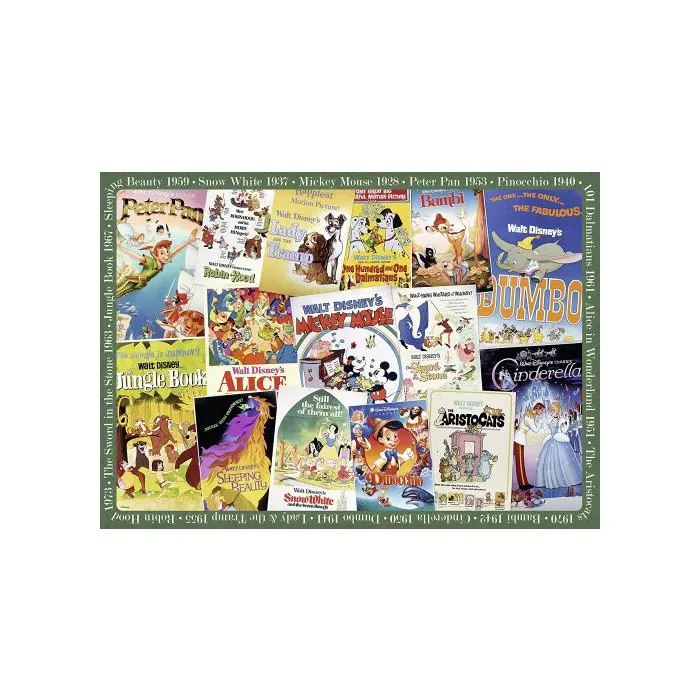 Puzzle Posters Vintage 1000 Pieces - Collection Disney - Ravensburger - 198740
